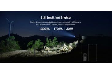 Image of Olight Baton 4 1300 Lumens LED Rechargeable EDC Flashlight