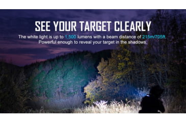 Image of Olight Odin GL 1500 Lumens LED Rechargeable Rail Mount Flashlight w/Green Beam Combo