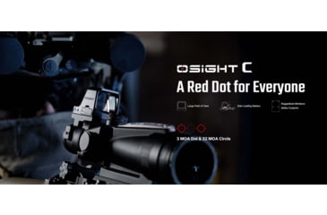 Image of Osight C 1x 24x19mm Reflex Red Dot Sight