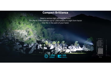 Image of Olight Perun 3 Mini USB-C Rechargeable 1250 Lumens LED Compact Right-Angle Headlamp