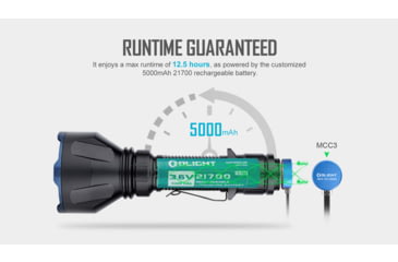 Image of Olight Warrior X Turbo 1100 Yard Long Throw 1100 Lumens LED Rechargeable Flashlight