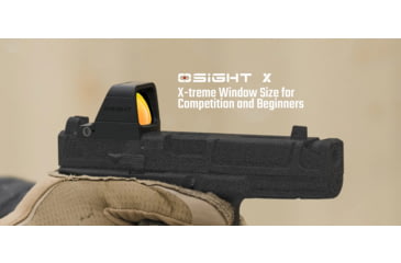 Image of Osight X 1x21-24mm Reflex Red Dot Sight, 3 MOA Dot, Black, Osight X