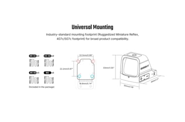 Image of Osight X 1x21-24mm Reflex Red Dot Sight, 3 MOA Dot, Black, Osight X