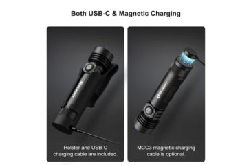 Image of Olight Seeker 4 Pro CW, Rechargeable Handheld Flashlight, 4,600 Lumens, Black, Includes Holster, SEEKER4PROMTBKCW