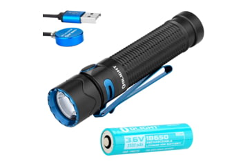 Image of Olight Warrior Mini 2 Rechargeable EDC LED Flashlight, 1750 Lumens, Black, FL-OL-WARMINI2-BK