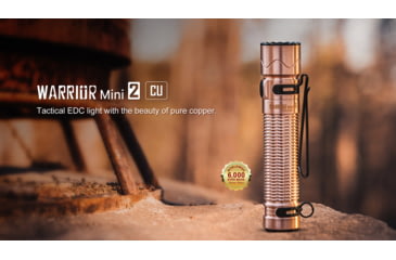 Image of Olight Warrior Mini 2 Rechargeable EDC LED Flashlight, 1750 Lumens, Copper, FL-OL-WARMINI2-CU