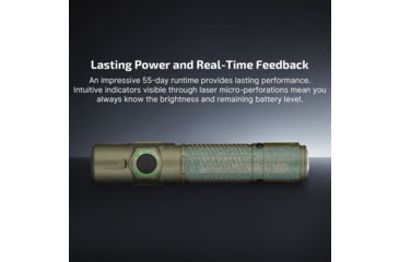 Image of Olight Warrior Ultra 21700 Lithium Ion 2500 Lumens LED Tactical Flashlight, OD Green, WARRIORULTRAOG