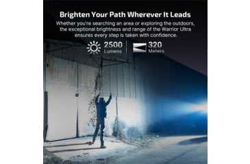 Image of Olight Warrior Ultra 21700 Lithium Ion 2500 Lumens LED Tactical Flashlight, OD Green, WARRIORULTRAOG