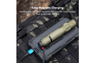 Image of Olight Warrior Ultra 21700 Lithium Ion 2500 Lumens LED Tactical Flashlight, OD Green, WARRIORULTRAOG