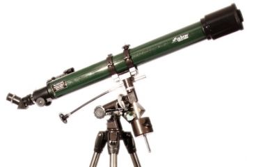 Image of Olivon Alpha Lyra 70mm Refractor 900mm Focal Length EQ-1 Telescope, Green, Large OLALAC70MC-US
