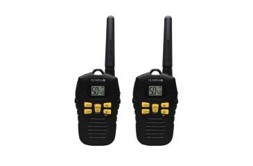 Image of Olympia R100 Waterproof Two-Way Radio,37 Mile Range,Black w/ Yellow Trim OLYPR100