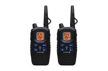 Image of Olympia R300 Waterproof Two-Way Radio,40 Mile Range,Black w/ Blue Trim OLYPR300