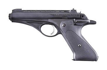 Image of Olympic Arms Whitney-Wolverine Pistol, .22 Long Rifle, 4.625in barrel, black polymer frame, black polymer grip, blowback operated semi-auto, blade front, dovetail rear, 10 round magazine, OA-WW-.22LR-4.625-1-FRRMPG