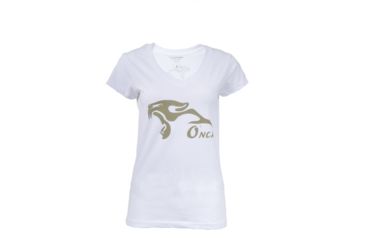 Image of Onca Gear Logo T-Shirt - Womens, White And Green, Extra Small, 650-XS