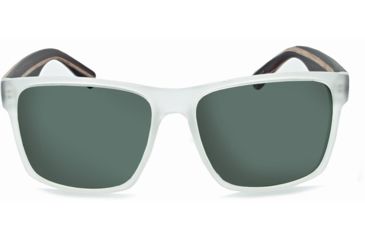 Image of One Bankroll Sunglasses, Matte Crystal w/ Wood, 21984