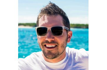 Image of One Bankroll Sunglasses, Matte Crystal w/ Wood, 21984