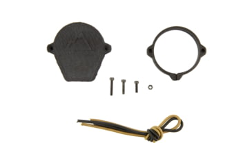 Image of One Hundred Concepts Ruggedized Rear ScopeCap, Lens Cover, Fits 44.5-46.5mm Rear Optics, Matte Finish, Black, Includes ShockCollar OHC-RSC-3