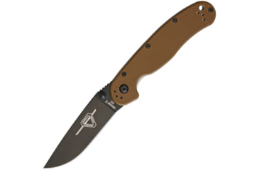 Image of Ontario Knife 8830CB RAT II Linerlock Folding Knife, 3in Black D2 Tool Steel Drop Point, Coyote Brown G10 Handle, 8830 COYOTE BROWN