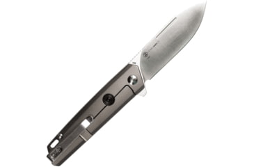 Image of Ontario Knife CF100 Folding Knife, 4.25in Closed, 3.25in 14C28N Sandvik Stainless Spear Point Blade, Gray Stainless Handle, 8600