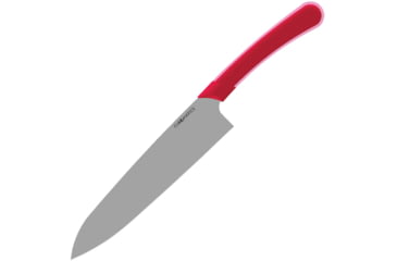 Image of Ontario Knife Chromatics Chef's Knife Second Knife, 13.63in Overall, 7.88in Satin Finish 440A Stainless Blade, Red Rubberized Plastic Handle, 3540X