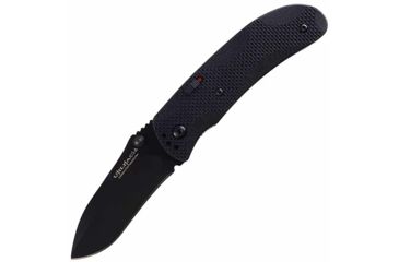 Image of Ontario Knife Joe Pardue Assisted Opener Folding Knife,3in,Black G10 Handle,Black Plain OK8873