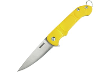 Image of Ontario Knife OKC Navigator Folding Knife, 3in Closed, 2.13in Satin Stainless Blade, Yellow Synthetic Handle, 8900YEL