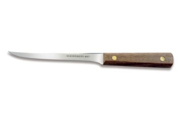 Image of Ontario Knife Old Hickory Filet Knife, 6.4in Blade, Hardwood Handle, Leather Sheath, Small, 1275