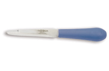Image of Ontario Knife Oyster/Clam Knife 2nd Kitchen Knives, 7.75in Overall, 3.75in Satin SS Blunt Tip Blade, Blue Rubber Handle, Blue, 05144SEC
