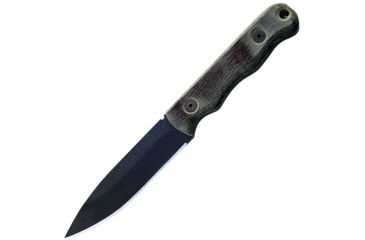 Image of Ontario Knife Ranger Shiv, Fixed Blade Knife, Black Micarta Handle, Black Blade, Plain OK9411BM