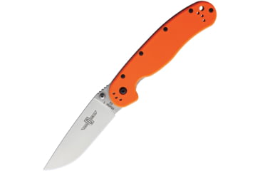Image of Ontario Knife RAT I Linerlock Orange D2 Folding Knife, 3.5 satin finish D2 tool steel blade, Orange G10 handle, 8867OR