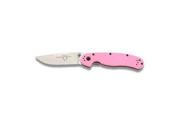Image of Ontario Knife Rat Model Ii Folder, 3in Aus 8 Stainless Steel Blade, Pink Frn Handle, 8862