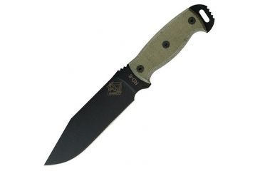 Image of Ontario Knife RD6 Fixed Blade Knife, Black Micarta Handle, Black Blade, Plain OK9416BM