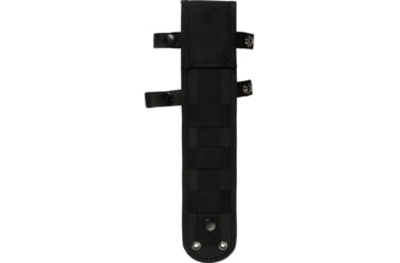 Image of Ontario Knife Stealth Fixed Blade Knife, 9.13in Overall, 3.5in Black Partially Serrated S35VN Blade, Black Linen Micarta Handle, Leather Sheath, 8198