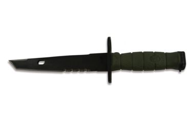 Image of Ontario Knife Tanto Bayonet Fixed Blade Knife, Green OK1949