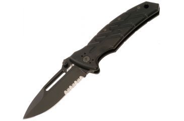 Image of Ontario Knife XM-2TS Folding Knife, Black, ComboEdge OK8767
