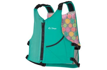 Image of Onyx Outdoor Universal Paddle Vest - Adult Universal - Aqua/Floral 73383