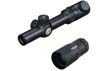 Image of OP Exclusive Athlon Optics Talos BTR Rifle Scope, 1-4 x 24mm, 30mm Tube, Second Focal Plane, Illuminated AHSR14 MIL Reticle, Matte, Black, w/ TRYBE Optics Enhancer - Magnification Doubler, 215025-KIT1