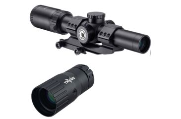 Image of Barska SWAT 1-8x 24mm HRS .223 BDC Rifle Scope, Black, Small, AC13326 w/ Trybe Optics Enhancer - Magnification Doubler