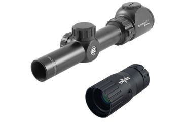 Image of Alpen Condor, 1-4x24 Rifle Scope, Illuminated Reticle, Black, 90-31424C w/ Trybe Optics Enhancer - Magnification Doubler