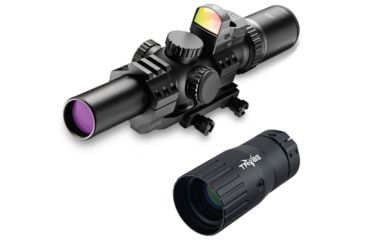 Image of Burris Fullfield TAC30 Riflescope, 1-4x24mm30 mm Tube, Second Focal Plane, Ballistic CQ Reticle, Black, w/ Fastfire III, AR-PEPR Mount, TRYBE Optics Enhancer - Magnification Doubler, 200433-FF-KIT1