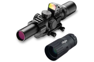 Image of OP Exclusive - Burris MTAC 1-4X24mm Illum Ballistic AR Reticle And Fastfire III 3MOA Red Dot Reflex Sight Matte Black w/ Trybe Optics Enhancer - Magnification Doubler