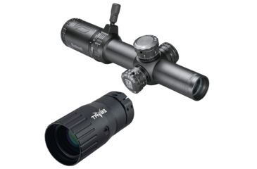 Image of Bushnell AR Optics Riflescope, 1-4x24mm, 30 mm Tube, SFP, Illuminated BTR-1 Reticle, Black w/ TRYBE Optics Enhancer Magnification Doubler, AR71424I