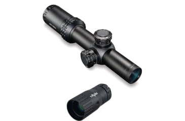Image of Bushnell AR Optics Riflescope, 1-4x24mm, 30mm Tube, Second Focal Plane, Drop Zone-223 Reticle, Target Turrets, Matte Black w/ TRYBE Optics Enhancer - Magnification Doubler, AR91424-KIT2
