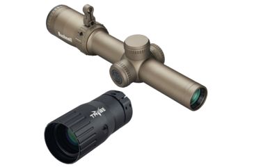 Image of OP Exclusive - Bushnell Elit Tactical SMRS II Pro 1-6.5X24mm Rifle Scope, 30mm Tube, Close Quarters Ballistic Drop Compensation Reticle, Flat Dark Earth, Box, ET71624P w/ Trybe Optics Enhancer - Magn