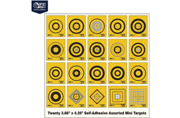 Image of OP Exclusive - EZ2C Targets Self-Adhesive Mini 20 Assorted Styles 3.67x4.25in Yellow and Black Ink, Tear-Off Pad of 20, Yellow, EZ2CM20Y
