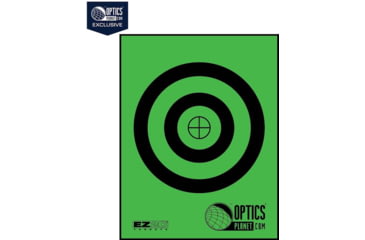 Image of OP Exclusive - EZ2C Targets Self-Adhesive Mini 3.5in Bullseye on 4.25x5.5in Green and Black Ink, Tear-Off Pad of 15, Green, EZ2CM01G