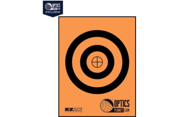Image of OP Exclusive - EZ2C Targets Self-Adhesive Mini 3.5in Bullseye on 4.25x5.5in Orange and Black Ink, Tear-Off Pad of 15, Orange, EZ2CM01K