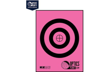 Image of OP Exclusive - EZ2C Targets Self-Adhesive Mini 3.5in Bullseye on 4.25x5.5in Pink and Black Ink, Tear-Off Pad of 15, Pink, EZ2CM01P