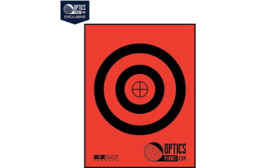 Image of OP Exclusive - EZ2C Targets Self-Adhesive Mini 3.5in Bullseye on 4.25x5.5in Red and Black Ink, Tear-Off Pad of 15, Red, EZ2CM01R