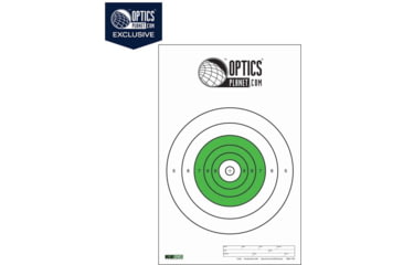 Image of OpticsPlanet Exclusive EZ2C Targets Style 12, Green and Black Ink on High Quality White Paper, 25 Pack, EZ2CS12G